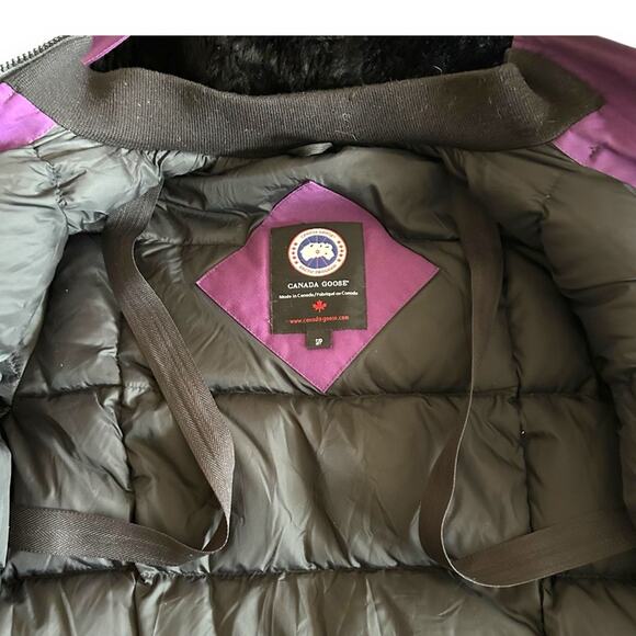 Canada Goose Kensington Parka Down Coat Jacket Purple Small Women’s - Picture 10 of 16